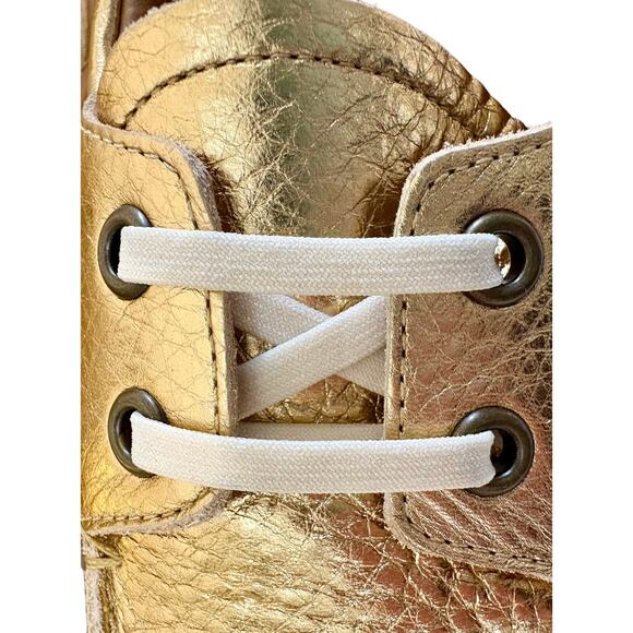 VIONIC Summer Loafer Boat Shoe in Gold Leather with Jute Trim - Retail: $130 - Picture 12 of 14